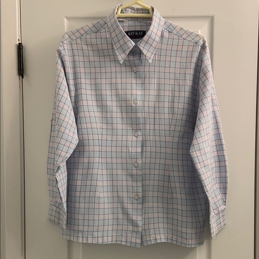 Women's Checkered Shirt - Blue and White